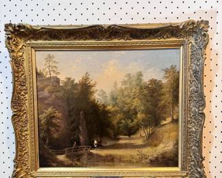 "Fisherman on the Bridge" by Daniel Williamson, oil on canvas, 16 x 14  