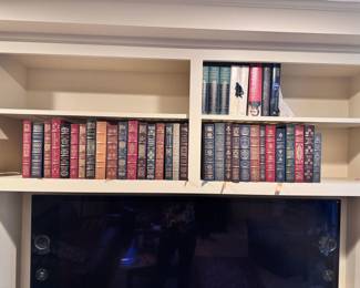 Signed leather-bound Easton press books