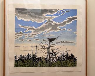 "Ospreys Nest" by Neil Welliver, signed & numbered 4/ 80