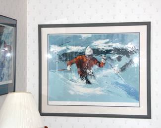 Mark King Skiing Serigraph