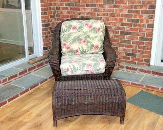 Wicker Sofa Set (Sofa, Chair, Ottoman, Coffee Table, End Table)