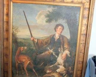 Large Print of Alexandre-Francois Desportes “Self Portrait as a Hunter”