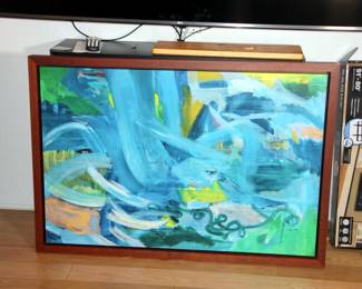 Abstract Giclee in Larson Juhl Frame