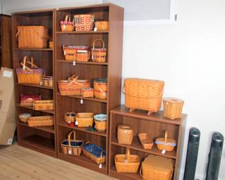 Bookcases, Longaberger Baskets