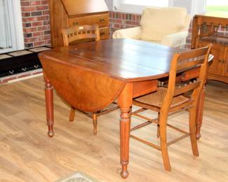 Drop Leaf Table with 2 Chairs