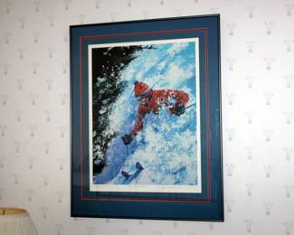Mark King Skiing Serigraph
