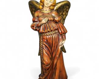 Vintage Japanese Angel Figurine w/ Gold Wings