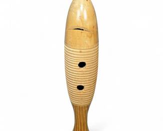 Wooden Latin American Guiro Percussion instrument.