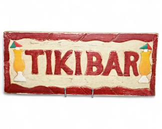 Handmade Rustic Wood Tiki Bar Sign