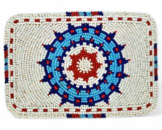 Hand-Beaded Vintage Southwest Belt Buckle