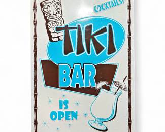 Retro Aluminum Tiki Bar Novelty Sign
