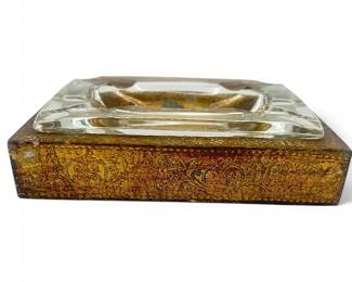 Vintage Florentine Floral Ashtray