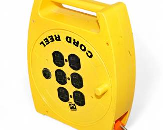 Commercial Electric 20ft Yellow Portable Cord Reel w/ 6 Outlets
