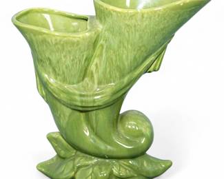 Hull Pottery Double Cornucopia Vase, H-481
