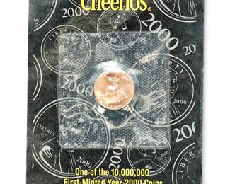 2000 Cheerios Lincoln Uncirculated Penny With Certificate Of Authenticity