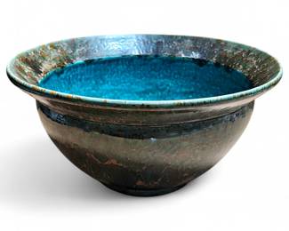 Handmade Two-Tone Pottery Bowl