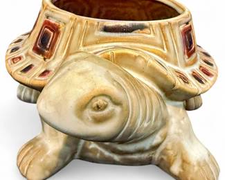 Vintage Ceramic Turtle Planter