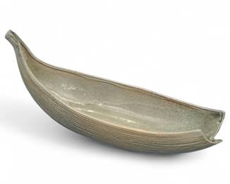 Vintage Red Wing #697 Champagne Glazed Console Bowl