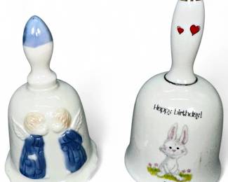 Vintage Porcelain Bell Set, Treasure Masters & Enesco