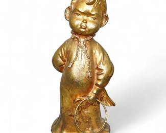 Vintage Christmas Angel Boy Figurine w/ Halo