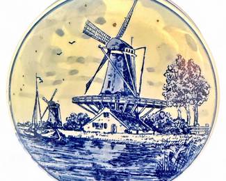 Delft Blue Porcelain Trinket Box, 1970s