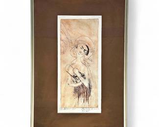Framed Art Print "The Bather" by Amelia K. Solomon