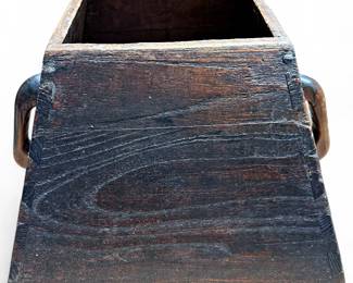 Antique Chinese Wooden Rice Measure Bucket