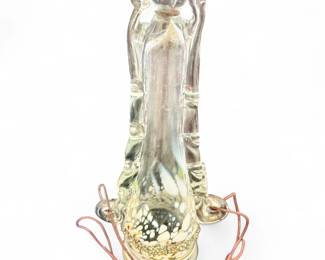 Art Glass Stylized Horn Of Plenty Decoration With Beaded Collar