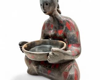 Max Kerlow Blackware Geometric Sculpture
