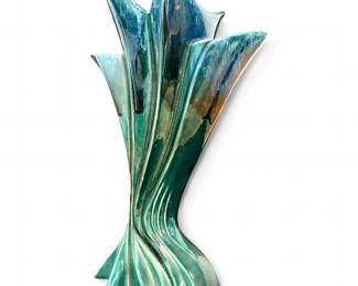 California Originals Mid-Century Modern Fan Vase, Model 504-G