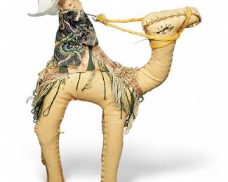 Handmade Folk Art Camel Toy w/ Rider