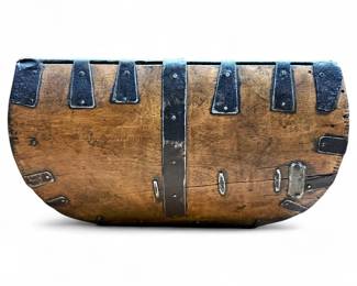 Antique Chinese Wooden Grain Measure Bucket (Dou)