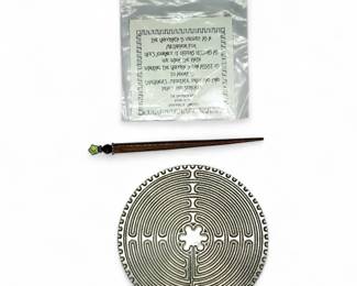 Marcie USA Vintage Pewter Chartres Labyrinth w/ Tool