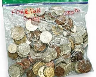 Group Of Foreign Coins Including British And Canadian