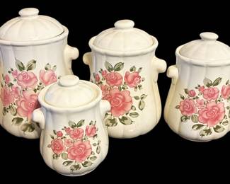 Gibson Roseland Ceramic Canisters
