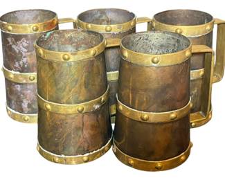 Brass and Copper Steins