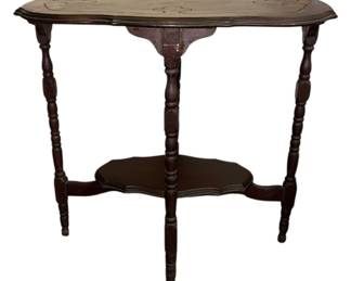 Vintage Carved Wood Occasional Table