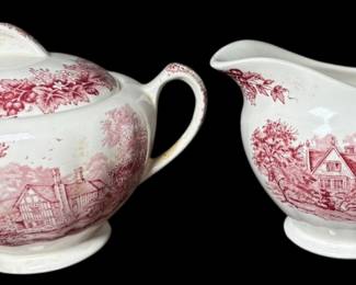Meakin China Sugar and Creamer