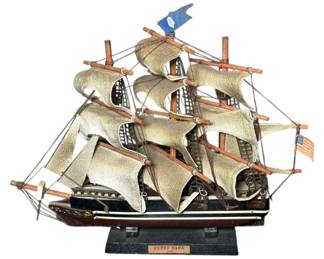 Cutty Sark replica on wood base