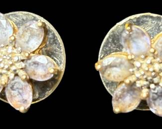 14Kt Gold Amethyst Earrings