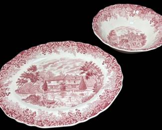 Meakin China Platter and Veg Bowl