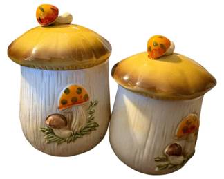 Mid Century Mushroom Canister Set
