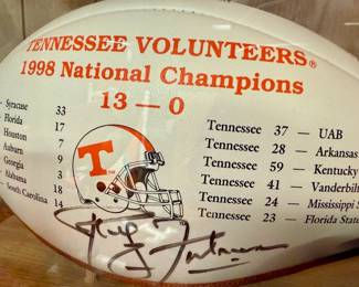 1998 UT Vols National Championship Football signed by Phillip Fulmer