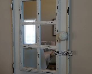 Window-style wall mirror