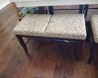 Two seat upholstered bench - four available