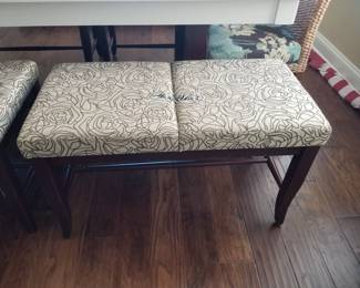 Two seat upholstered bench - four available