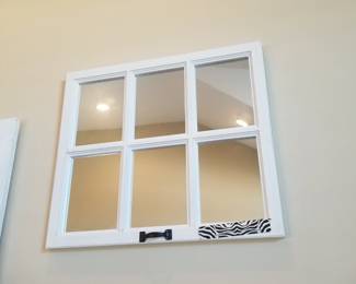Window style wall mirror