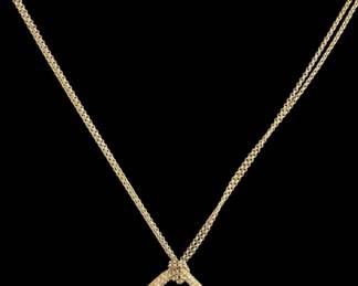 Kenneth Cole Gold Tone Fashion Necklace