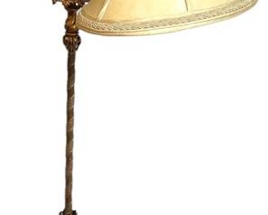 Antique Ornate Brass Floor Lamp