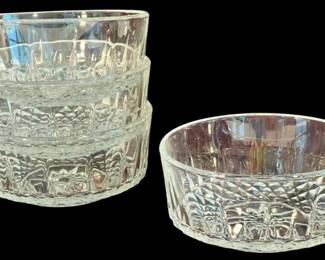 Arcoroc Diamant Glass Fruit Bowls